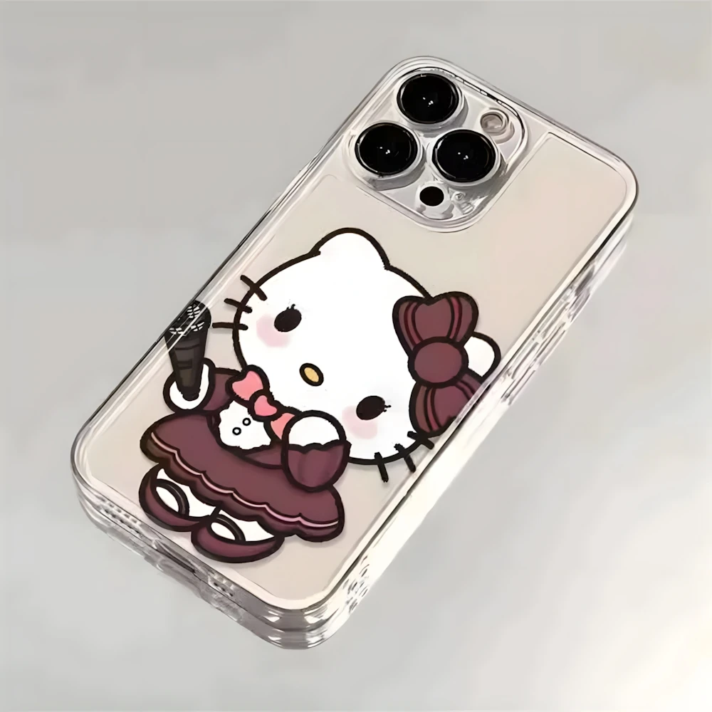 Hello Kitty Different Professions Clear Case for iPhone 16 12 13 mini 11 14 15 Pro Max XR 8 Plus Ultra Thin Soft Silicone Cover