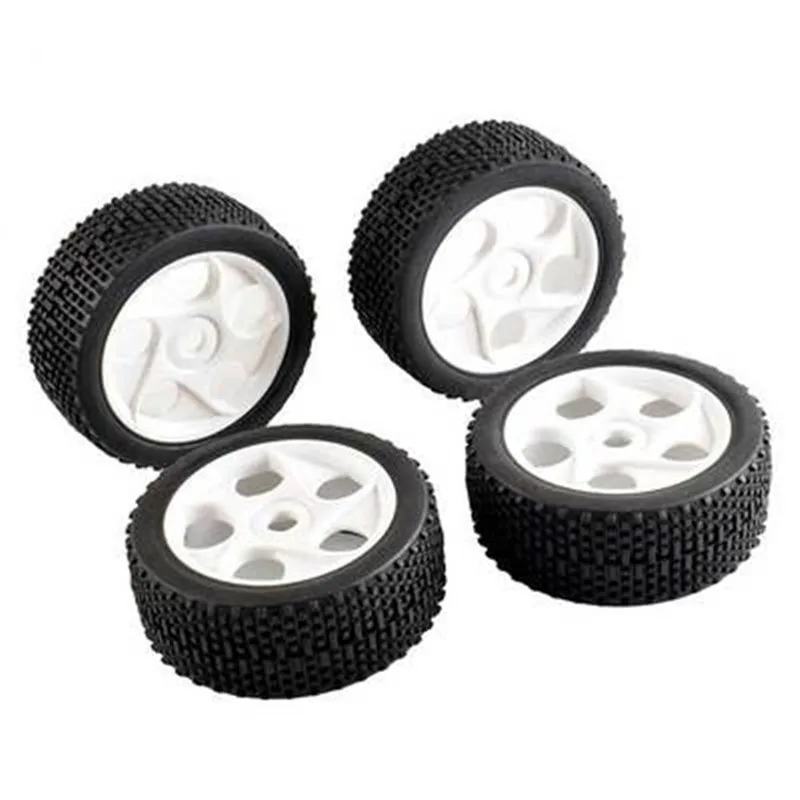 4 pezzi telecomando per auto 1/8 Buggy gomma pneumatico cerchio e ruota HSP 112*43mm adattatore esagonale 17mm per Nitro Baja HPI HIMOTO