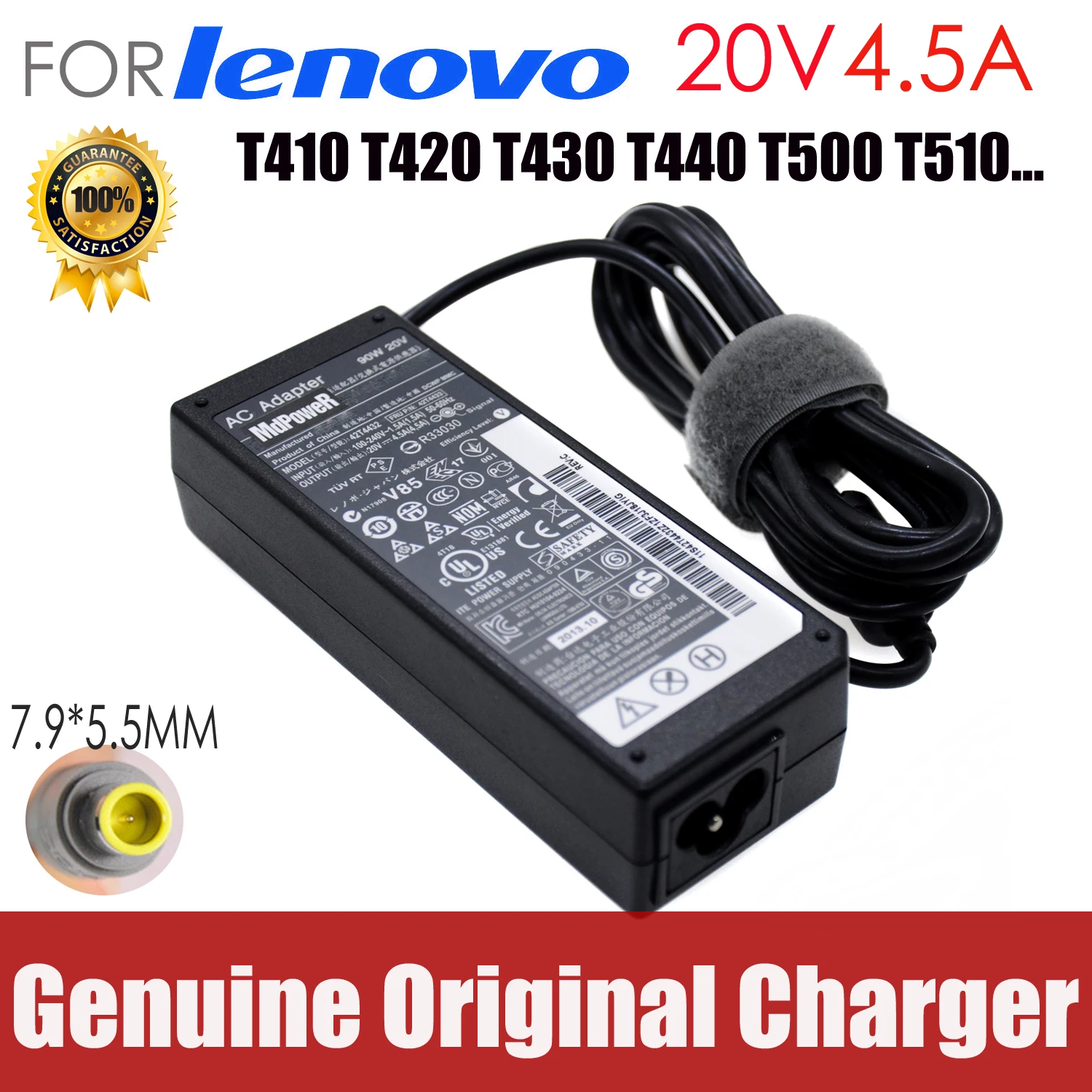 

original 20V 4.5A AC Adapter Laptop Charger For Lenovo Thinkpad E420 E430c E545 E425 B480 B490 T420 T430 V480 V580 SL410 T510