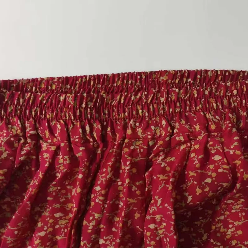 New arrival lady pure silk crepe-de-chine elastic waist loose skirts,100% natural silk casual skirt