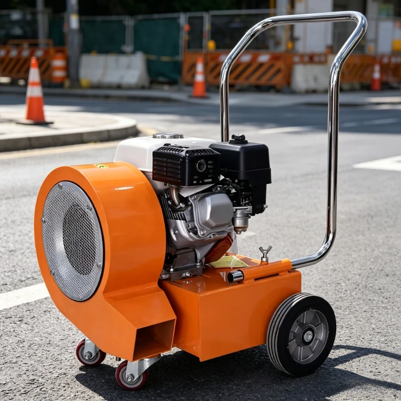 Large Hand Push Road Blower 5.5HP Pavement Dust Removal Air Blower Heavy Duty Construction Road Maintenance Machine Equipment