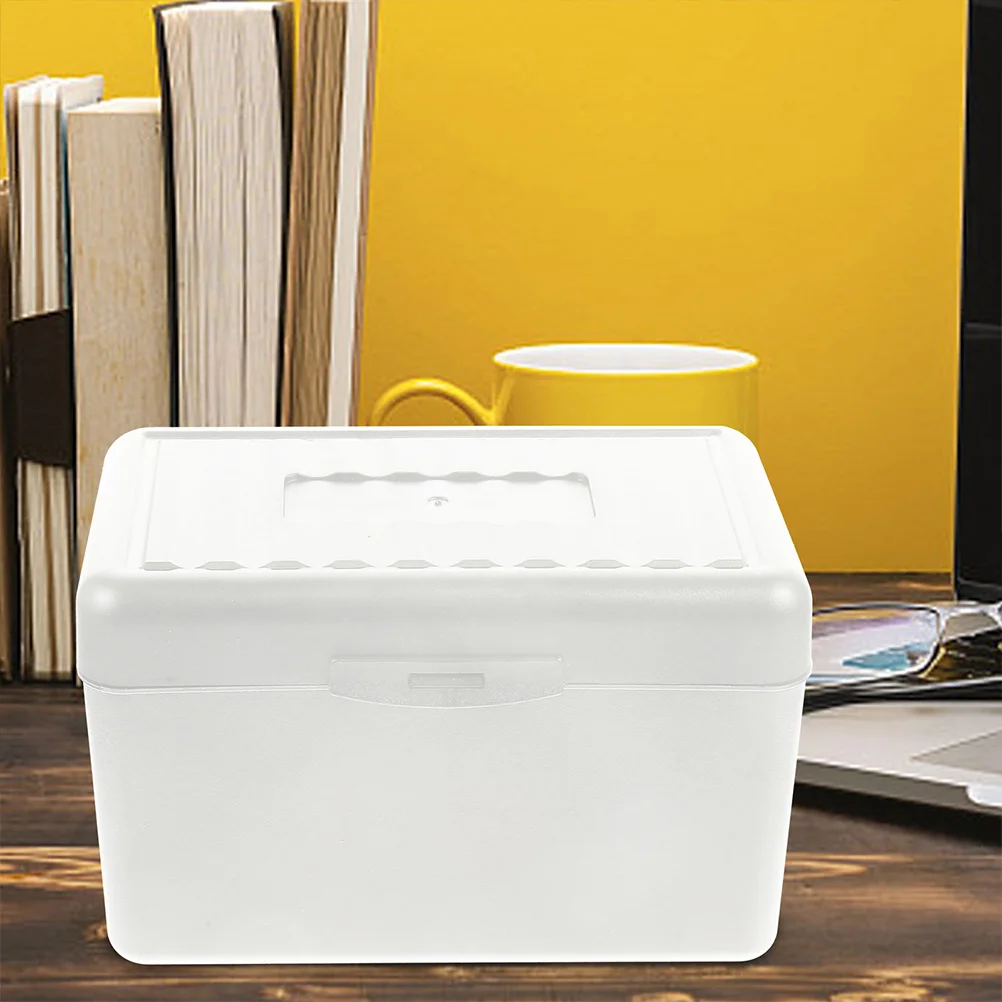 2 Pcs Storage Box Business Card Holder Cards Convenient Case Portable for Women Office Plastic Display