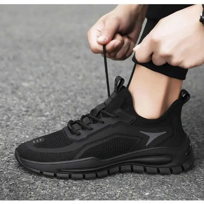 أحذية رياضية شبكية مسامية وعصرية، أحذية جري كاجوال، أحذية عمل وأمان للرجال #5