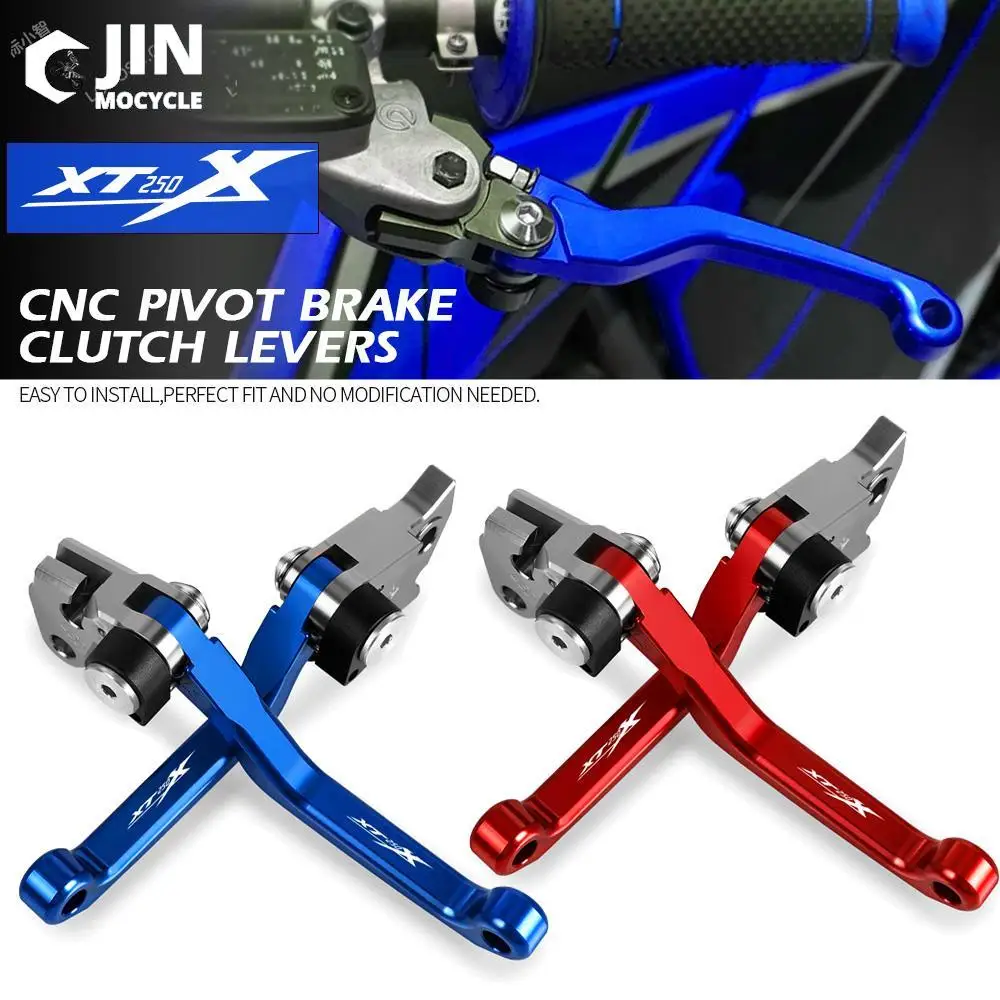 For YAMAHA XT250X 2006-2017 2016 2015 2014 2013 2012 Motorcoss Pit Dirt Bike Pivot Foldable Brake Clutch Levers With LOGO XT250X