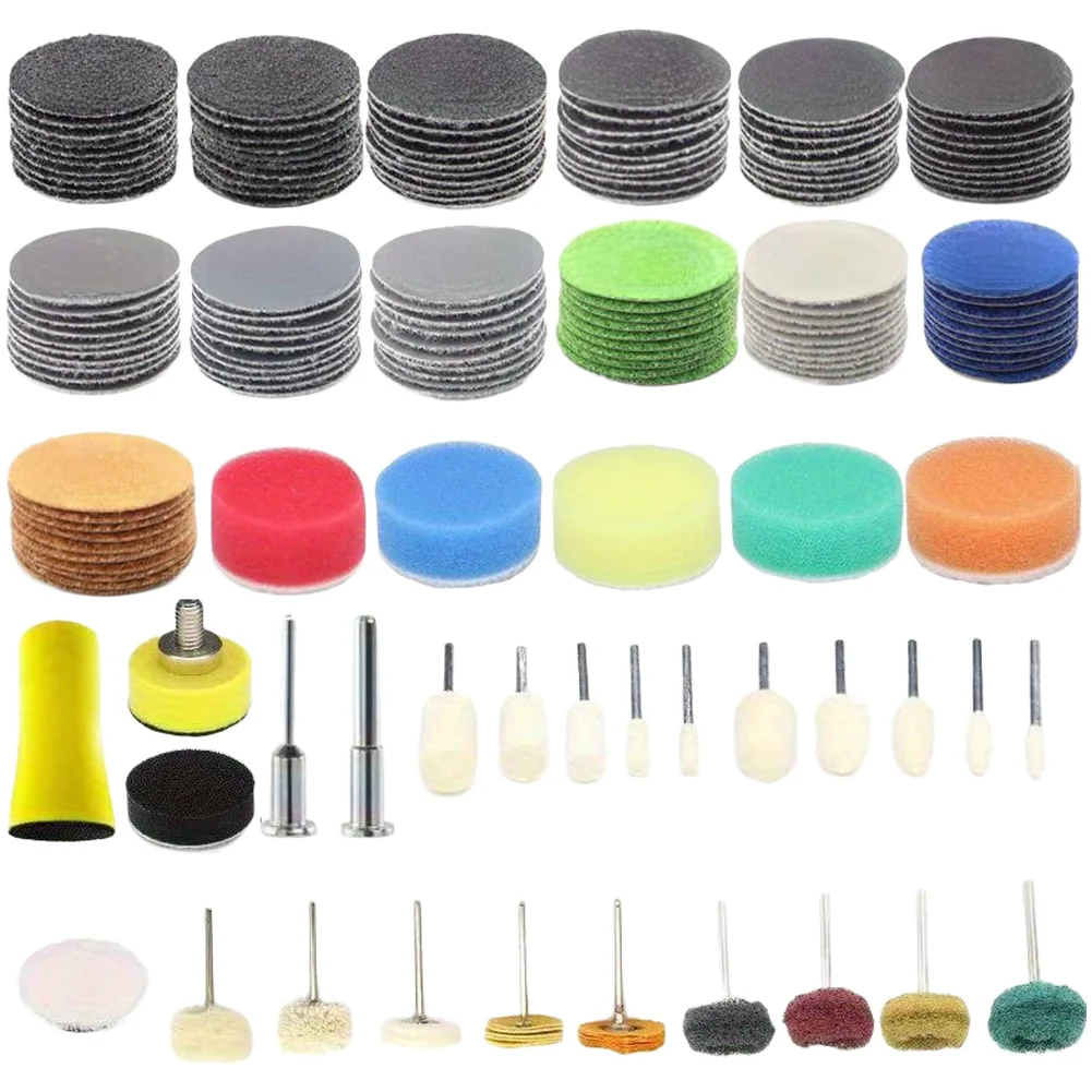 

130PCS 2Inch Grit 60-10000 Grit Sandpaper Sandpaper Sanding Discs Pads With 1/8 And 1/4 Inch Backing Polishing Set