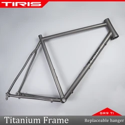 TIRIS-CR4 Titanium Gravel Bike Frame, Cyclocross Framework, Bicycle Accessories, Cycling Parts, Non Moots Frameset, 700C/29 Cus