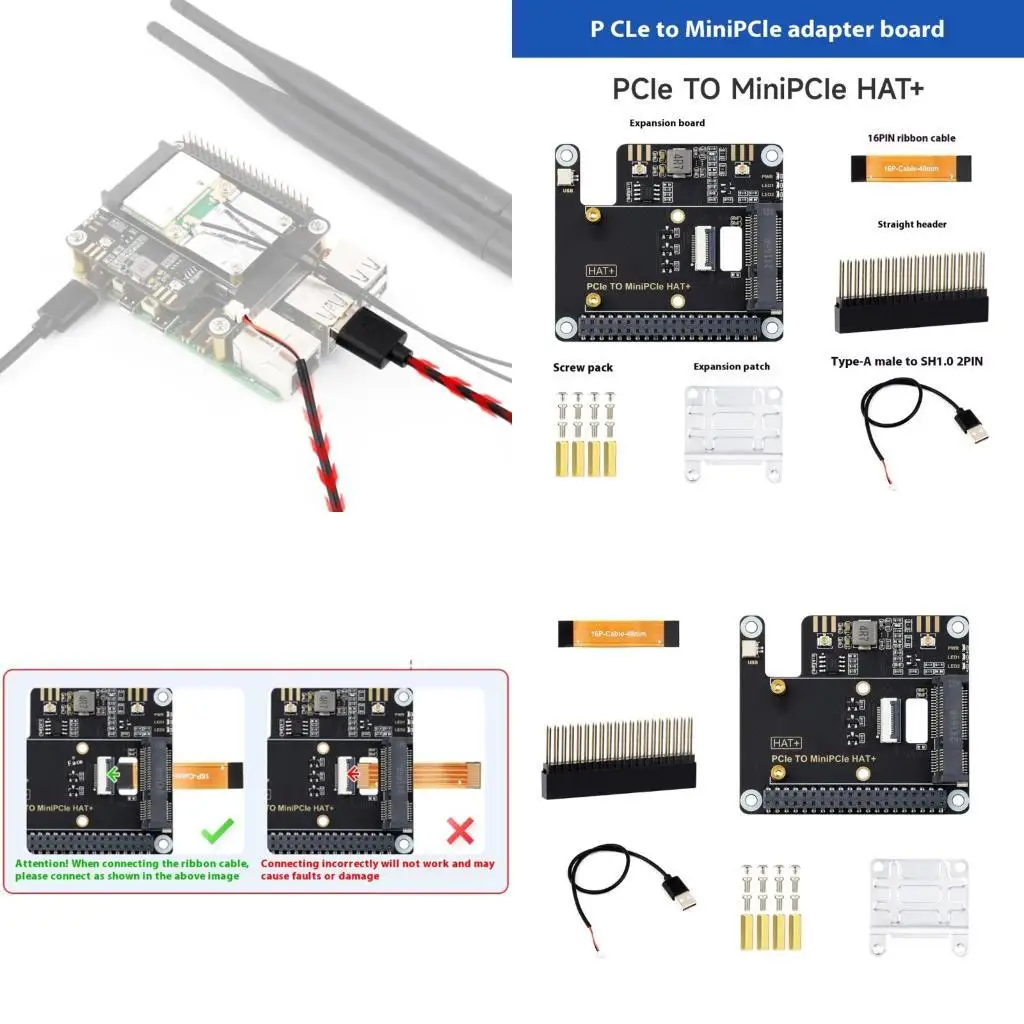 

R53C Wireless Networking Card Bluetooth-compatible PCIe To Mini PCIe Adapter Board