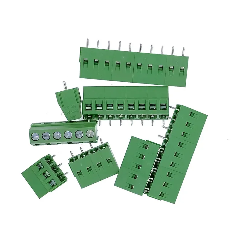 DG/KF128 5.0mm/5.08 PCB Screw Terminal Block Connector 2P 3P 4P 5P 6P 7P 8P 9P 10P 12P Terminals 380V 10A