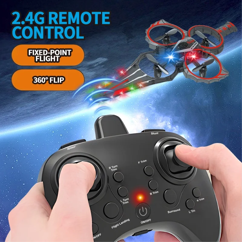 RC Flying Sword 4 Axle Fighter With Hand Wave/Controller Mode & Lights 360 ° Stunt Flip Aerial Stunt Plane Children's sword toy - Image 3