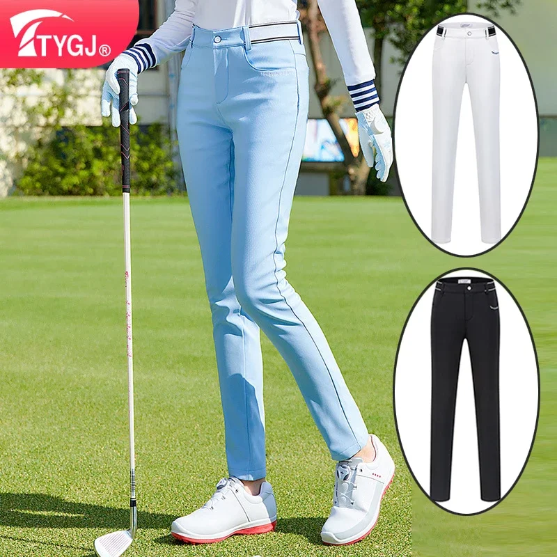 

TTYGJ Winter Golf Women's Pants Straight High Waist Causal Sweatpants Waterproof Warm Fleece Golf Tennis Trousers XS-XL