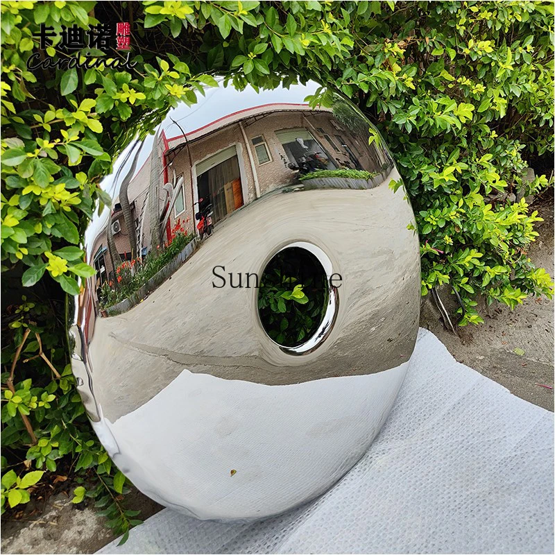 

Modern light luxury stainless steel round wall decoration living room sofa background wall pendant