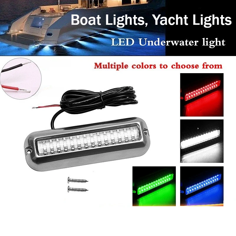 1 шт., 42 светодиодный светильник для лодки, подводная лампа для яхты, 10-30 В, водонепроницаемый светодиодный морской подводный светильник, светильник для лодки, аксессуары для яхт MK-065