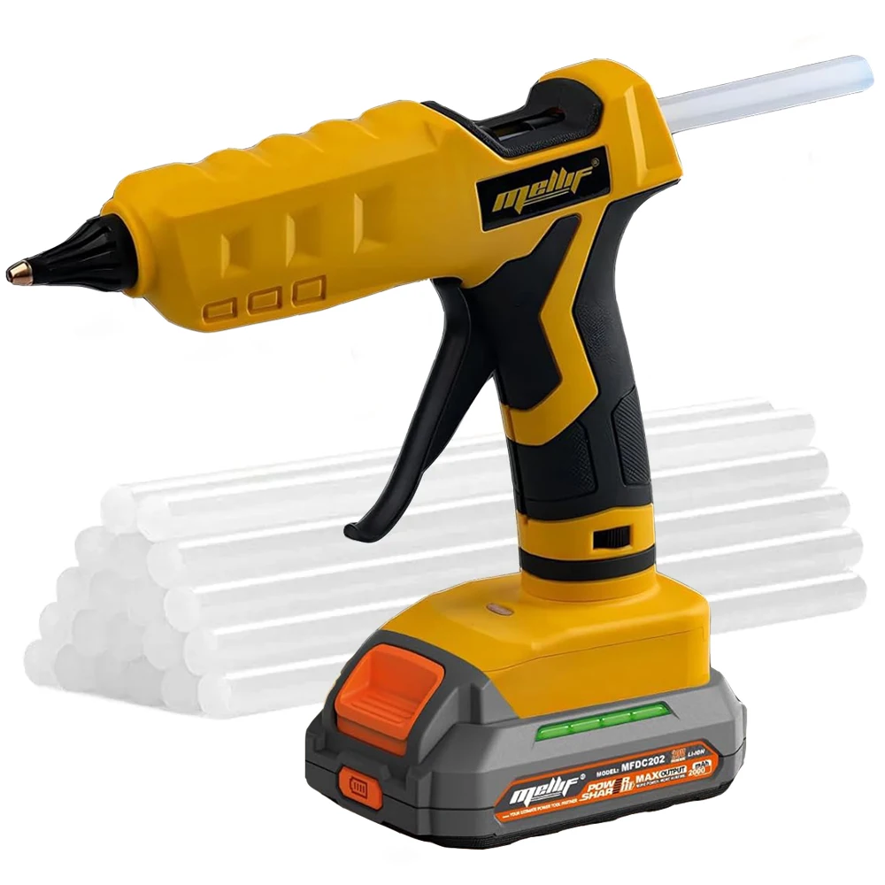 Pistola de cola sem fio compatível com Dewalt 18V 20V para Makita 18V Presentes de Natal Ferramentas DIY (SEM bastões de cola SEM bateria)