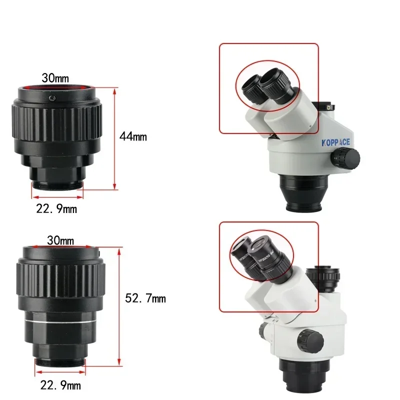 

A Pair of Stereo Microscope Eyepiece Tube Is Suitable for 30mm Microscope Eyepiece Mounting Interface 22.9mm