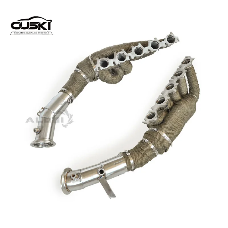 Exhaust pipe with Insulation Layer for Lamborghini Huracan EVO 5.2 2019-2024 Direct Exhaust Manifold Car Exhaust Power Upgrade
