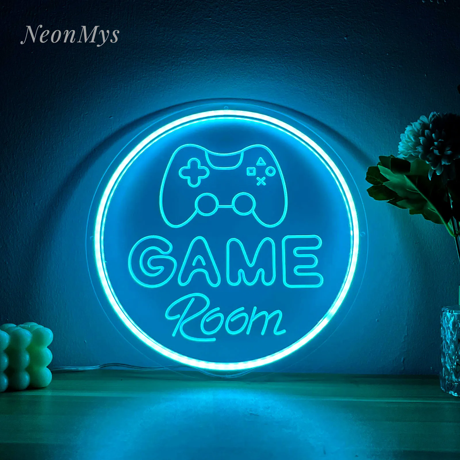 Consoles de jeu en relief 3D Neon Light, éclairage de salle de jeu, enseigne lumineuse LED personnalisable, décoration murale pour la maison