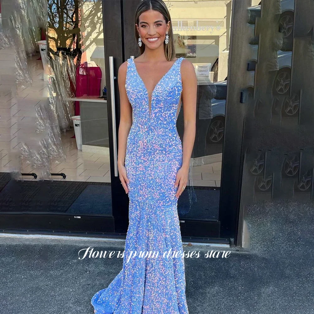 

Flowers Beaded Princess Dress Pearls Party Dress for Arabic Women Prom Mermaid Evening Dresses فساتين مناسبة رسمية Customized
