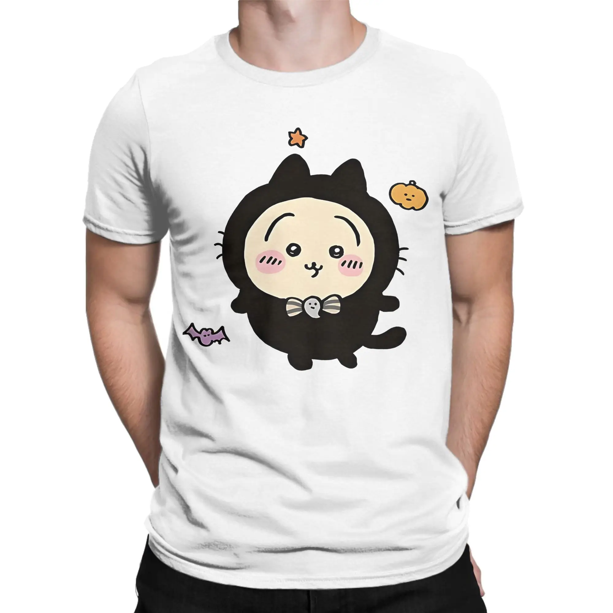 

Miniso Chiikawa Usagi Halloween Cute T Shirt Tops Awesome Short Sleeve Crew Neck Tee Shirt Plus Size men womenT-Shirt