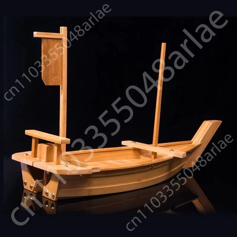 sashimi boat dry ice boat sashimi platter  tableware Japanese cuisine wooden  boat bamboo  tool