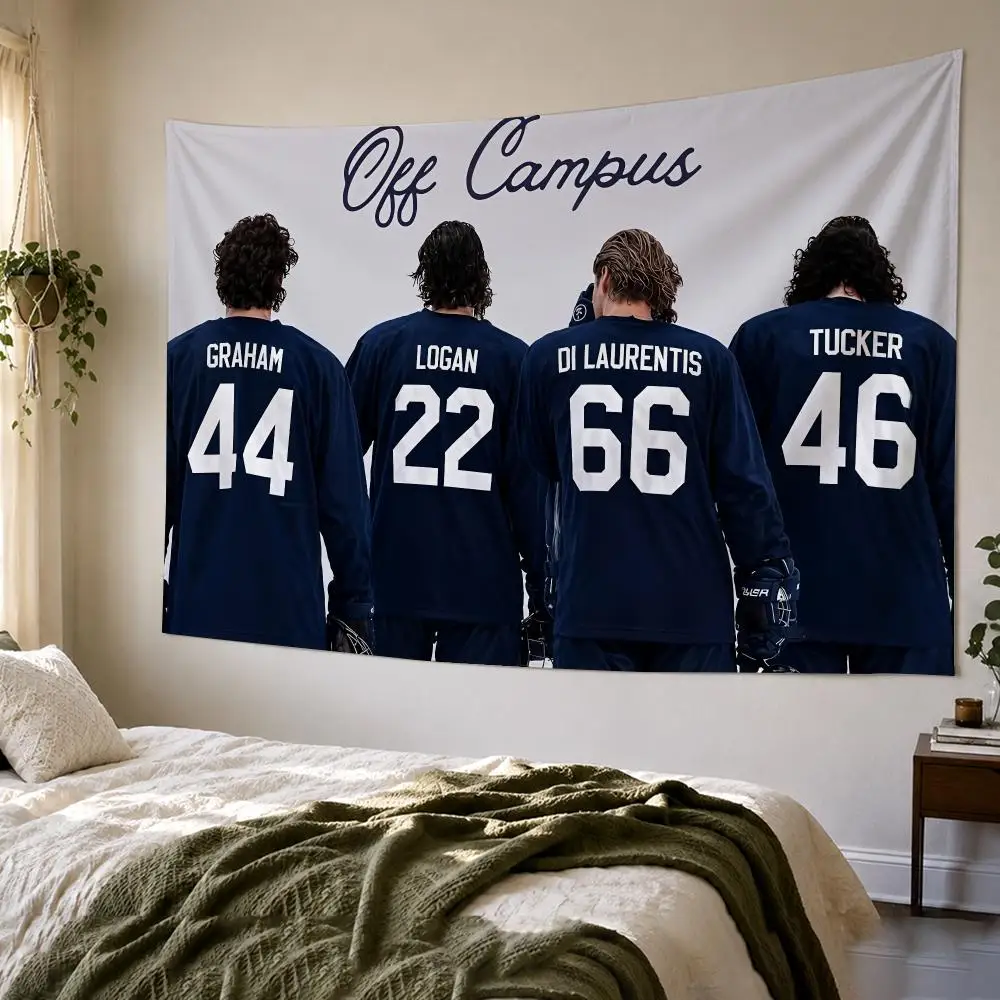Off C-Campus 2026 TV Show Tapestry Custom Living Bedroom Party Dormitory Interior Wall Bohemian Decoration Attached Clip