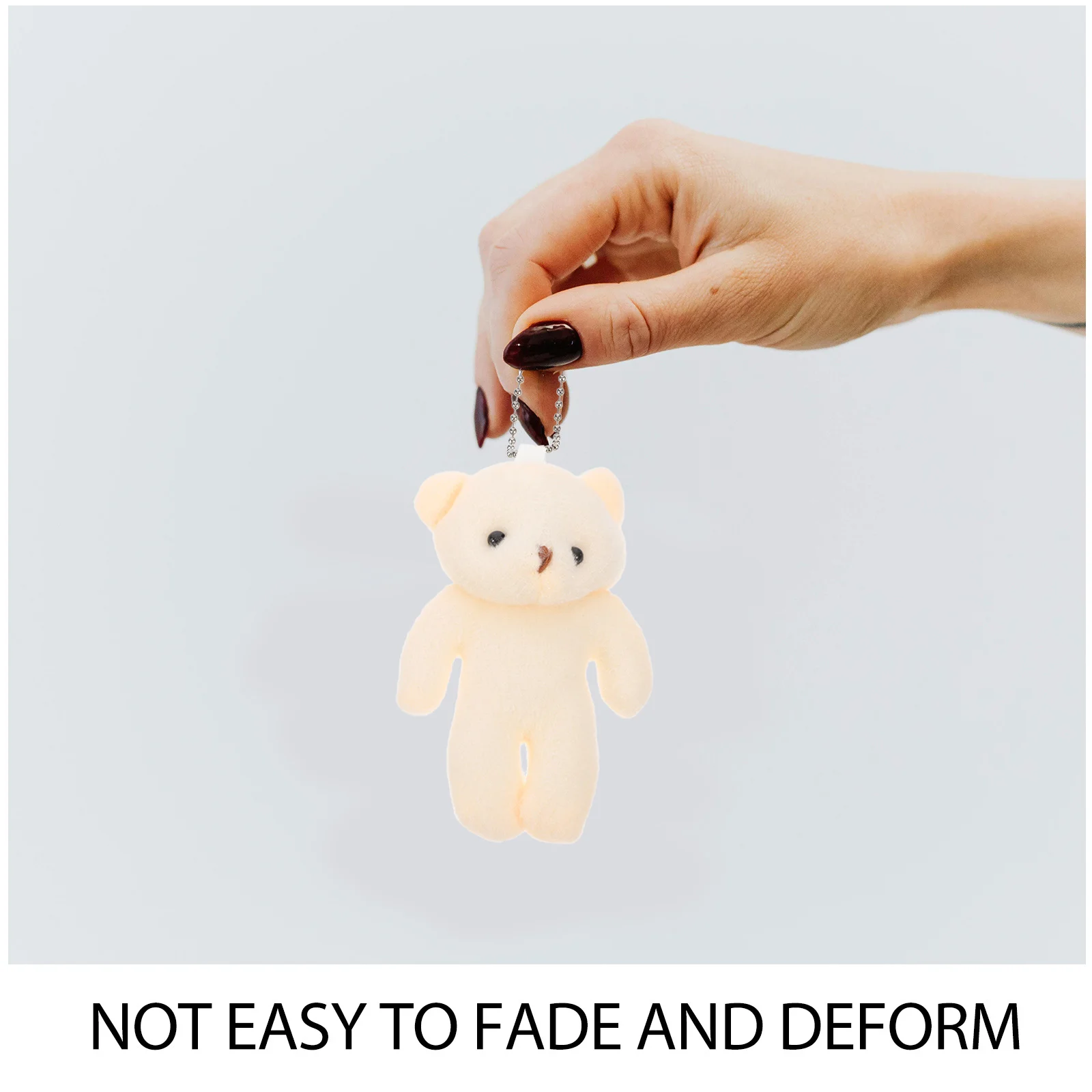 10pcs Mini Plush Bear Dolls PP Cotton Fabric Cute Hanging Toys Lightweight Door Window Keychain Purse Gifts Kids Girls Christmas