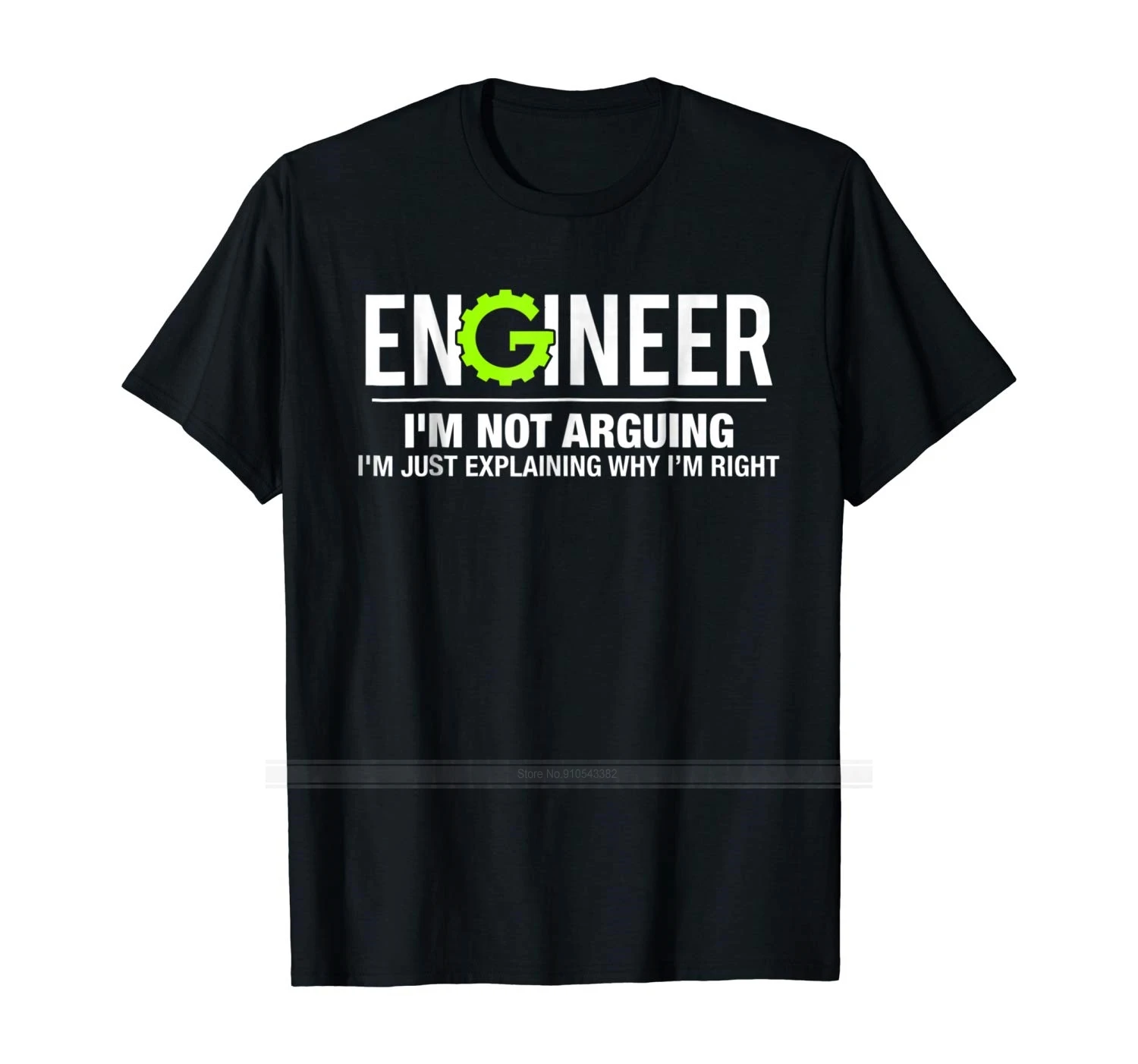 Engineer I'm Not Arguing Funny Engineering T-Shirt cotton tshirt men summer fashion t-shirt euro size