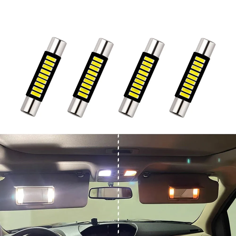 4 Uds para GMC Canyon GMC Sierra 1500 Chevrolet Colorado Tahoe bombillas LED para Interior parasol luces de espejo de tocador