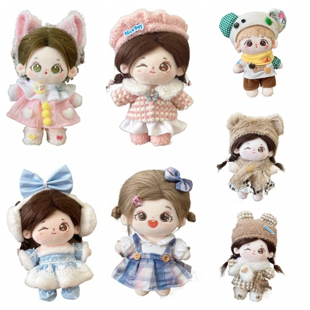 Dress Up 20cm Cotton Doll Clothes Doll Clothing Dress Doll Winter Clothes Lovely Kawaii Star Doll Clothes 20cm Cotton Doll