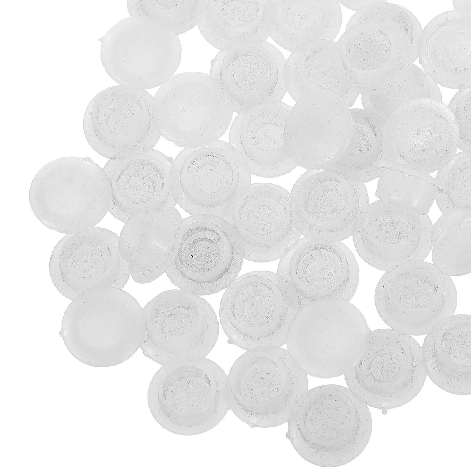 50Pcs Nylon Hole Plugs Round Plastic Screw Covers Button Caps Cabinet Door Furniture Hole Covers White 10Mm Plastic Plug Cap - view 3