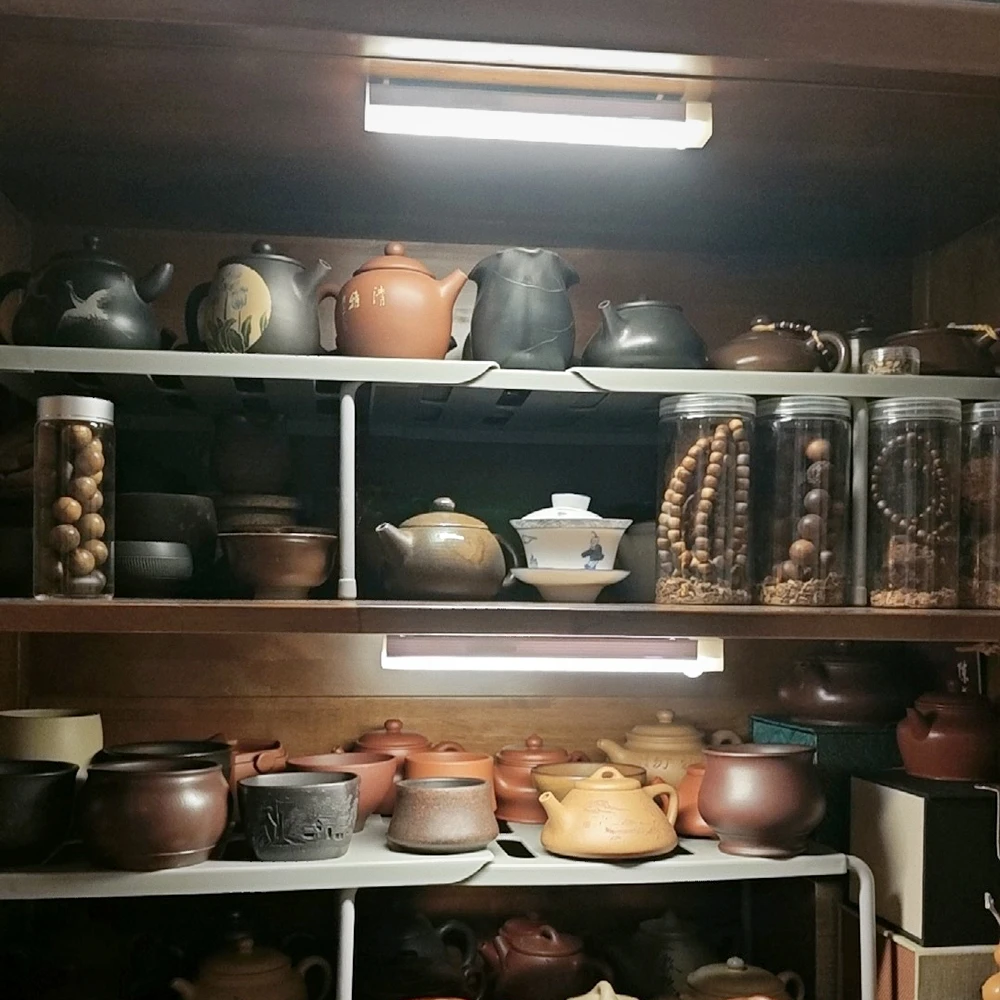 USB قابلة للشحن محس حركة ضوء تحت خزانة ضوء الليل المطبخ إضاءة غرفة النوم الجدار مصباح خزانة مصباح الدرج خزانة #3