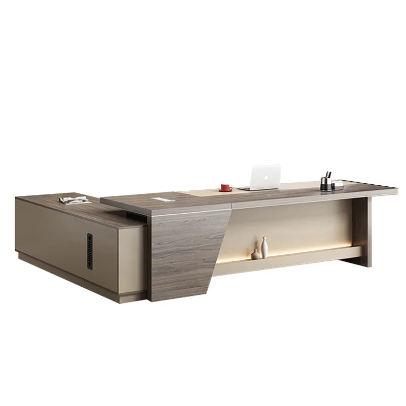 

Стол руководителя, простой современный офисный стол и стул, комплект для кабинета начальника, директора, президента, офисная мебель.