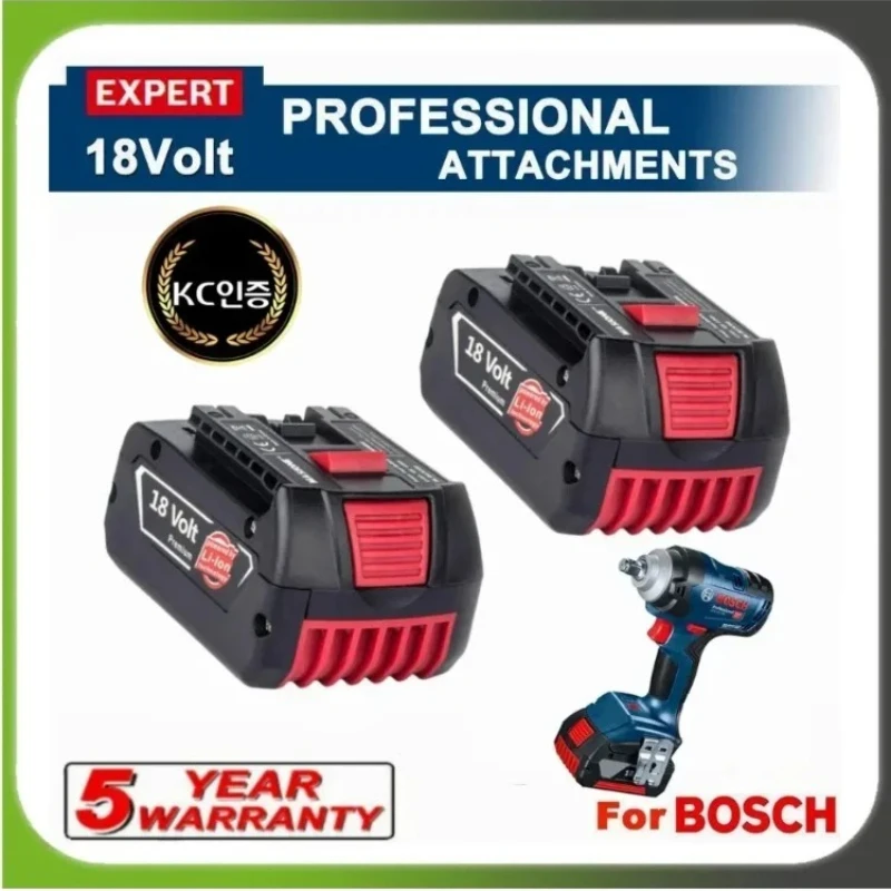 

Высокопроизводительная аккумуляторная батарея 18 В, 6000 мАч для BOSCH LITHIUM-ION GBA18V Professional GBA GSR GSB BAT609 (KC)
