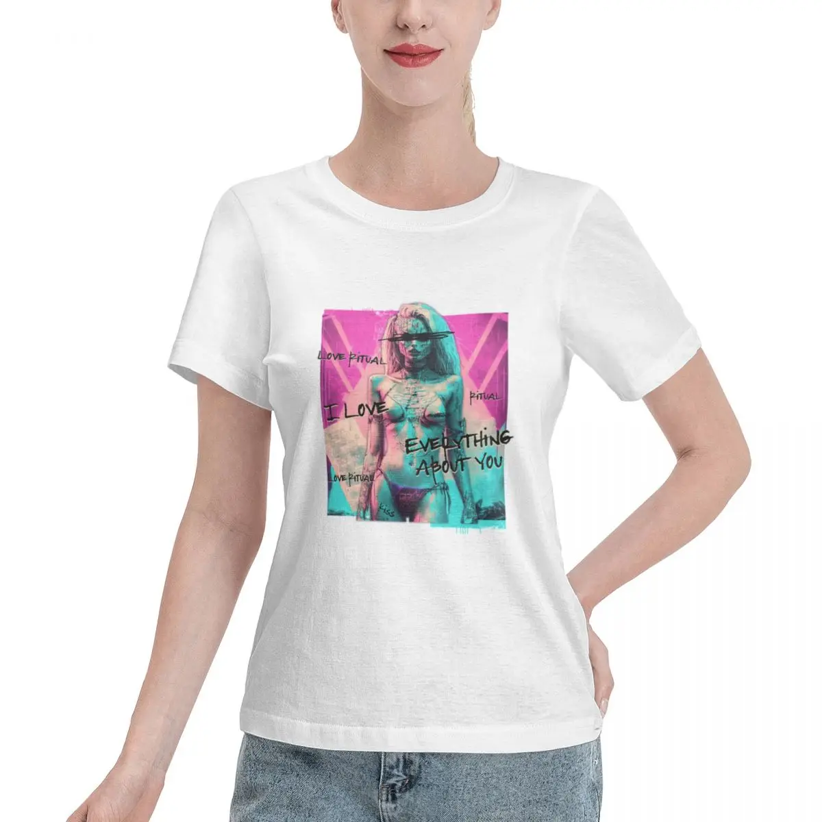 Best Seller Creepy Love Ritual Girl Women's T-shirt Punk Loungewear Top