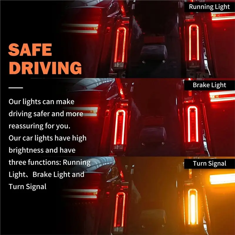 A30F-Motorcycle Fender LED Lights Turn Signal Insert Brake Lamps For Touring FLHTCU FLHTCUL FLTRU Ultra 14-Up