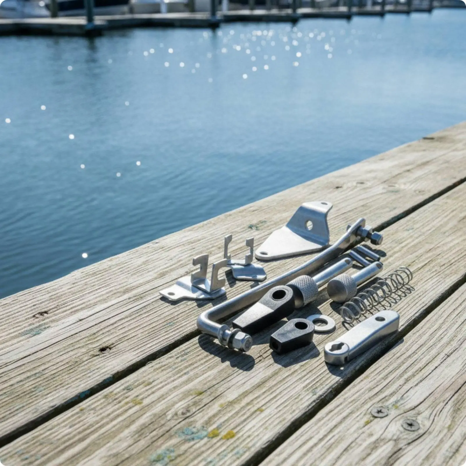 Hardware Mechanical Engine Power Control Gear Linkage Kit Metal for Boat Owners