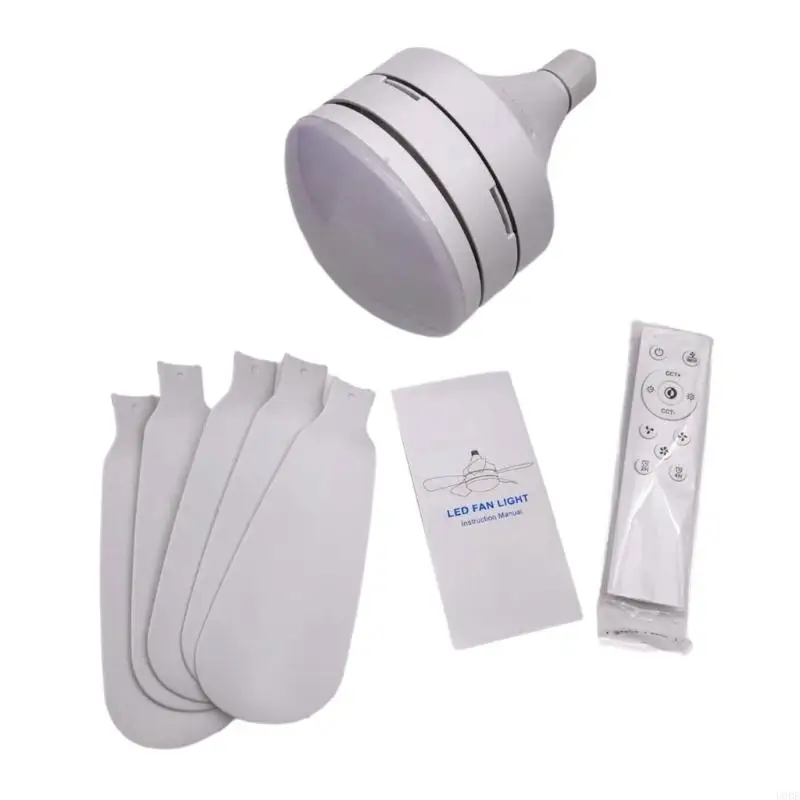U0DE متعدد الوظائف 3 سرعة مروحة سقف قابلة للتعديل ضوء التعديل مع العمليات الهادئة عن بُعد تناسب راحة غرفة النوم المعاصرة