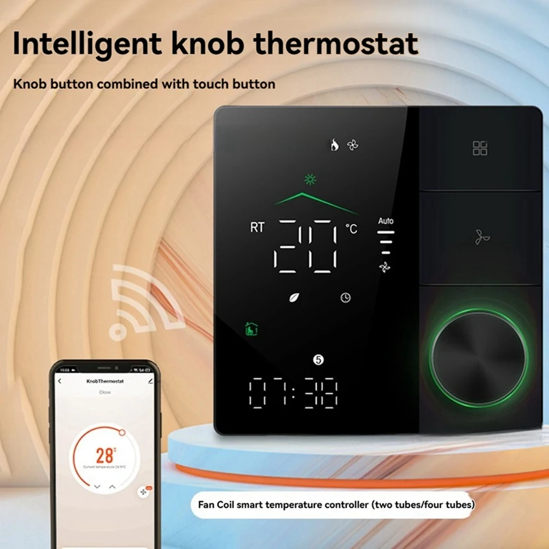 MAKE Tuya-Smart-Thermostats-Для кондиционера-С WIFI-Пульт дистанционного управления-Smart-Knob-Термостат-LED-Температура-Переключатель-B