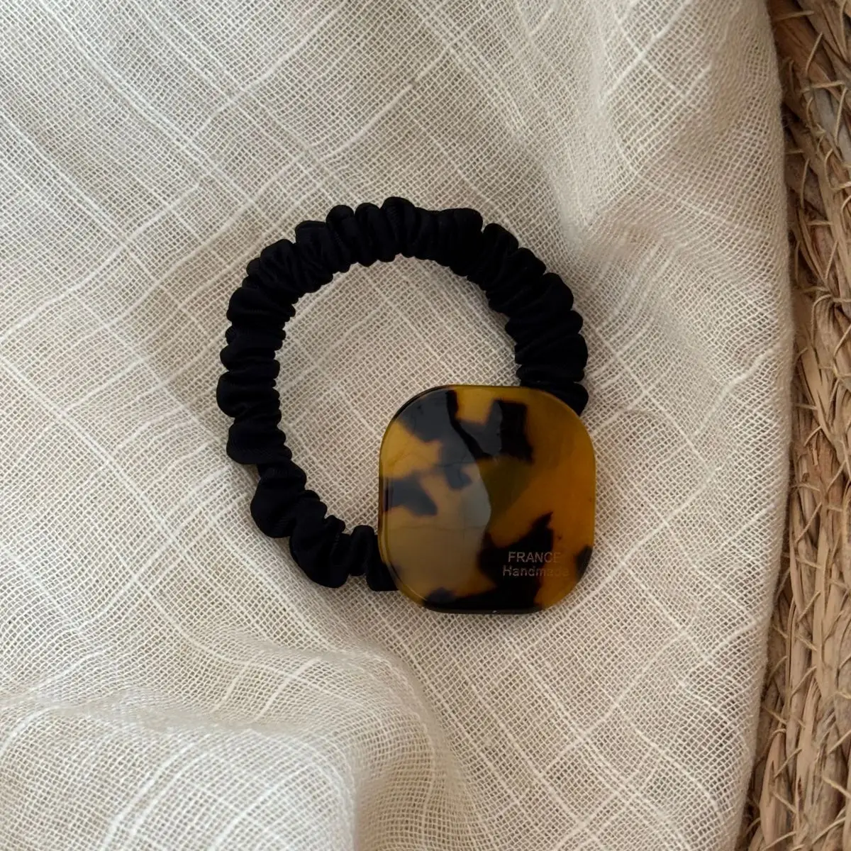 Hair Ties Acetate Gold Label Square Brown Leopard Print Basic Versatile Soft Coil Women Daily Party Travel Lightweight Durable
