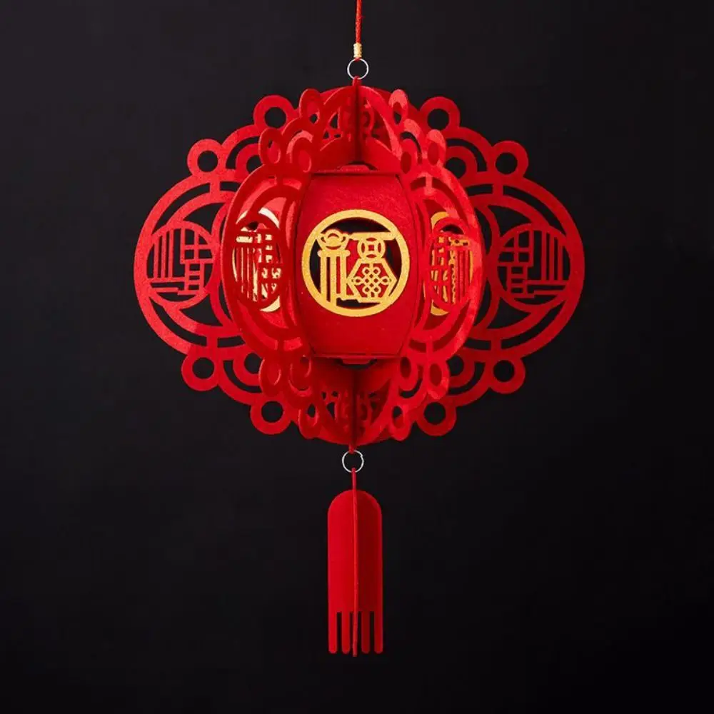 Chinese New Year Decoration Hangable Traditional Chinese Red Lantern Festival Decor Party Supplies