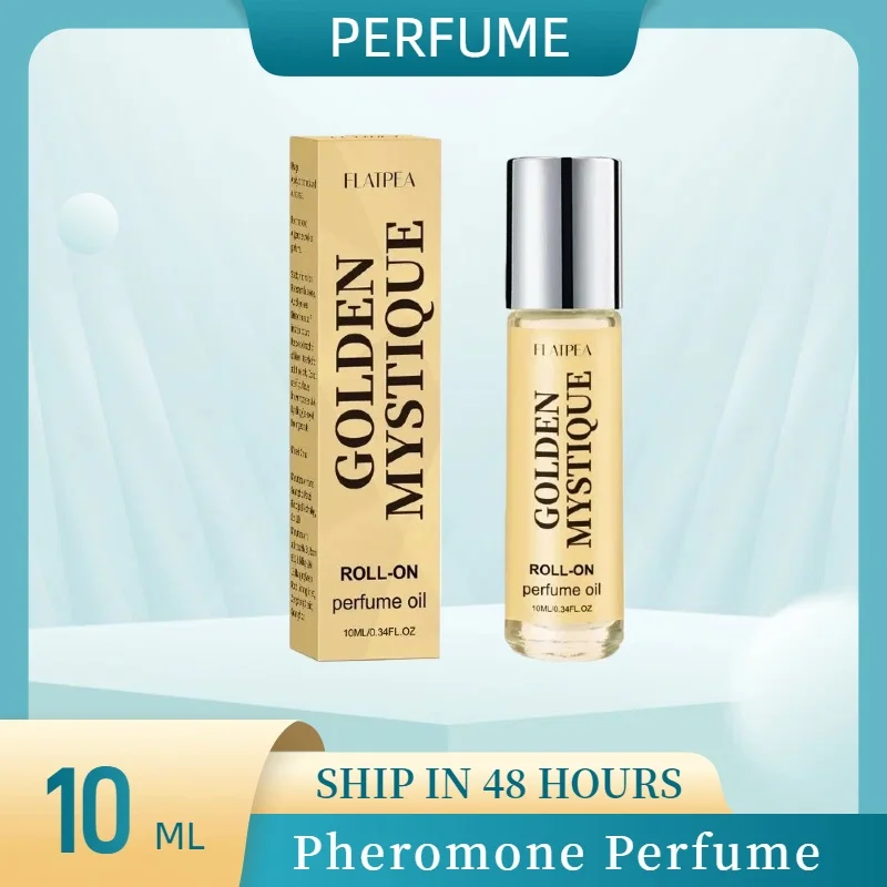 10ML Golden RollOn Parfum huile essentielle longue durée frais irrésistible Date pour hommes femmes Eau De Parfum taille De voyage Rollerball