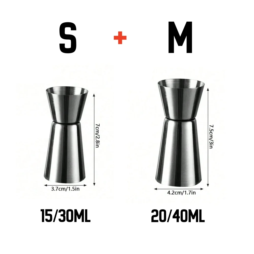 Edelstahl Messbecher Cocktail Shaker Peg Messgerät Jigger Dual Shot Trinken Alkohol Kapazität Schüttelflasche Party Bar Werkzeug