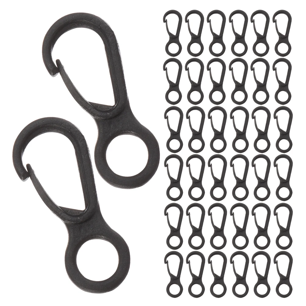 

400Pcs Tent Buckle Clips Heavy Duty Plastic Snap Hook for Outdoor Equipment Hanging Lights Canopy Accessories Camp Utility Hook