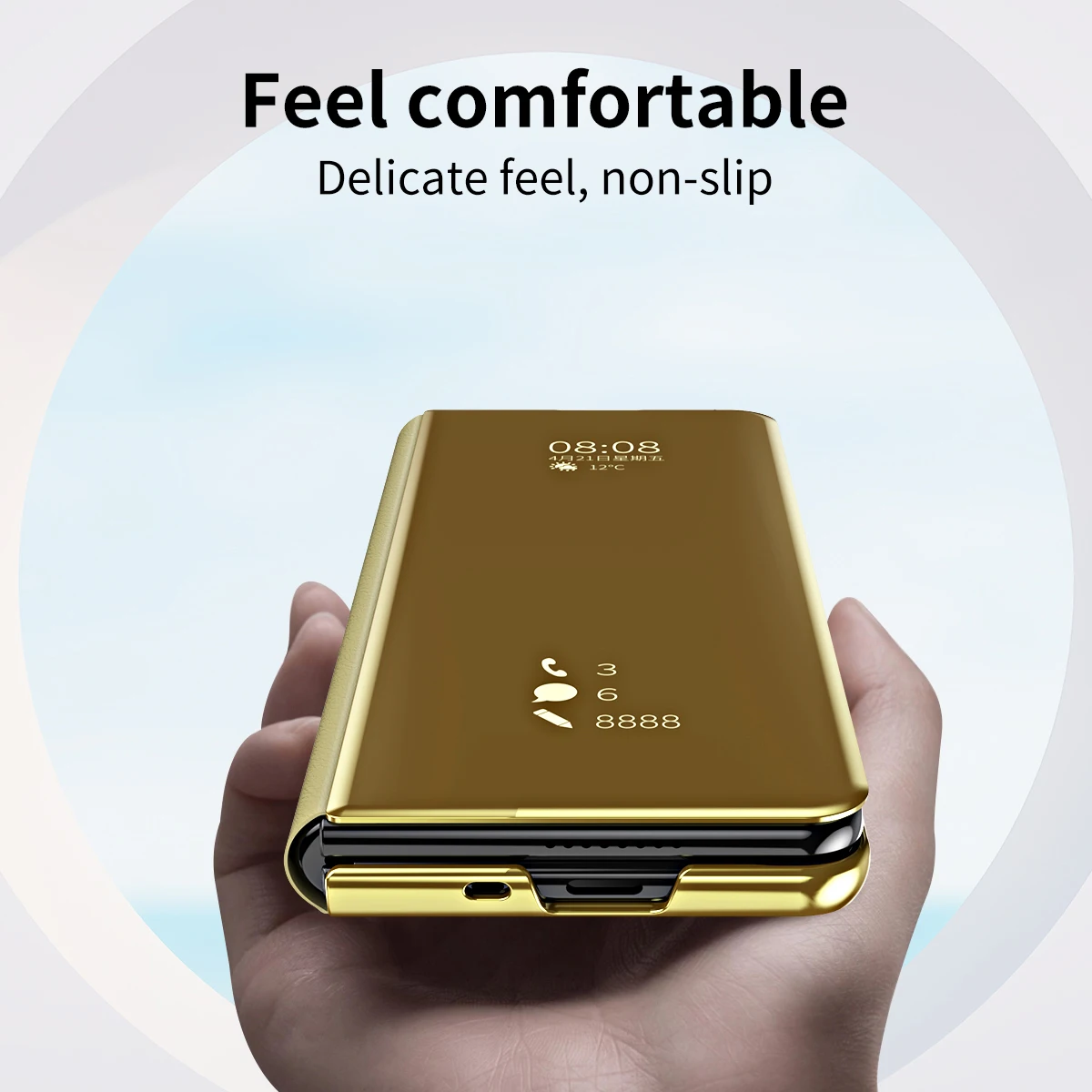 Plating Mirror Leather Cover For Samsung Z Fold 6 Z Fold 2 Smart Window Phone Case for Samsung Z Fold 5 Fold 4 Flip-Free Answer