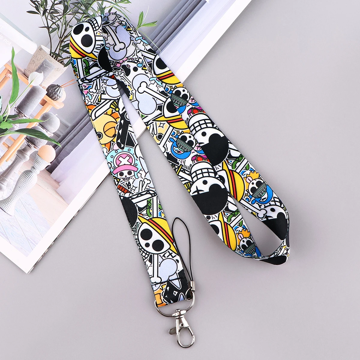 

Zoro Keychain Neck Strap Anime Japan Cartoon Badge ID Card Holder for Keys USB Toy Gift Cell Phone Lanyard Cute Rope