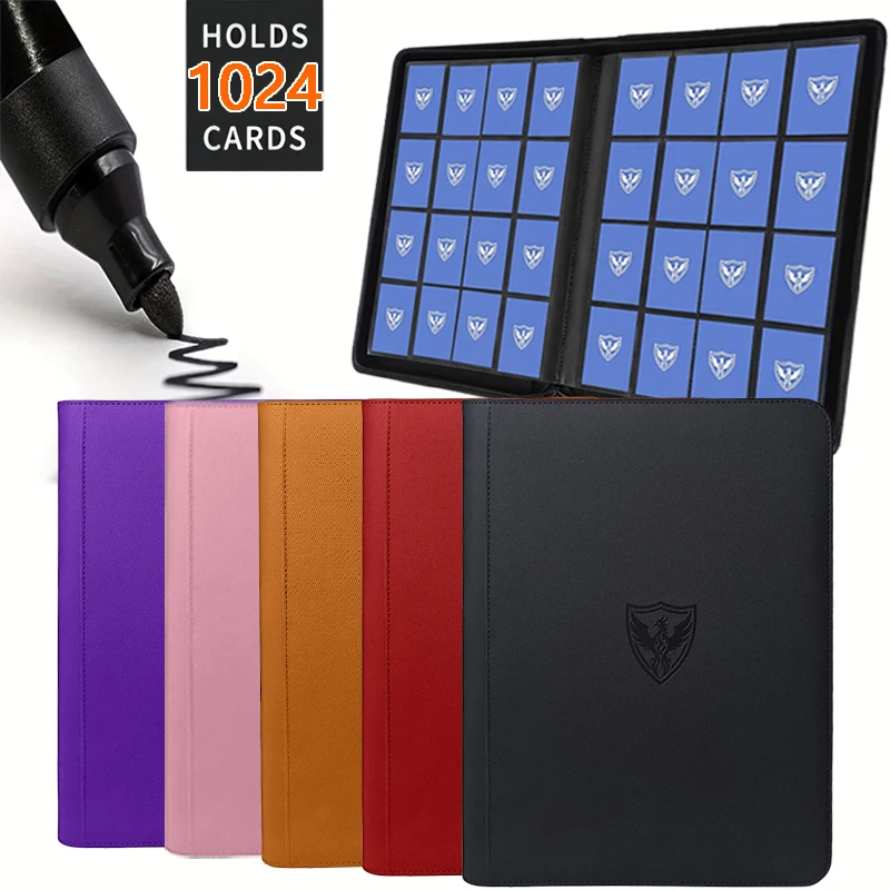 Collectible Card Storage Album, Premium Card Album, 1024-Pocket Trading Card Album, Premium 16-Pocket Card Binder, Side-Loading Card Album Suitable for Yu-Gi-Oh!, Magic: the Gathering, Collectible Cards, Sports Cards, Compatible with Tcg/Mtg, Card Collectible Card Storage Album, Premium Card Album, 1024-Pocket Trading Card Album, Premium 16-Pocket Card Binder, Side-Loading Card Album Suitable for Yu-Gi-Oh!, Magic: the Gathering, Collectible Cards, Sports Cards, Compatible with Tcg/Mtg, Card