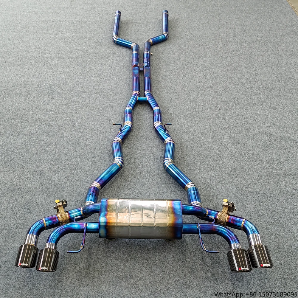 

Титановая выхлопная труба для M8 F91 F92 F93 4.4T 2018-2023, система выхлопа Valvetronic, Catback