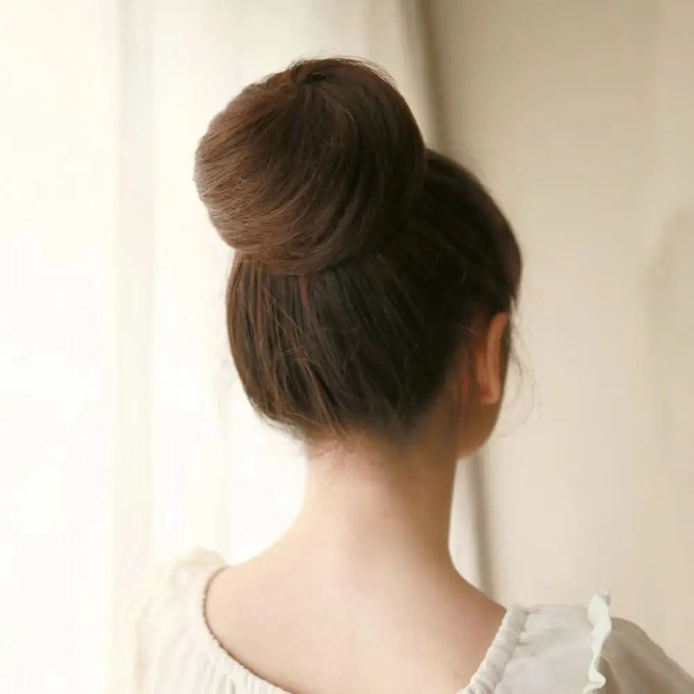 Synthetic Hair Bun Scrunchie Bun Donut Chignon Elastic Band Made Of Hair Clips High Temperture Fiber Hairpiece Ponytail Headwear