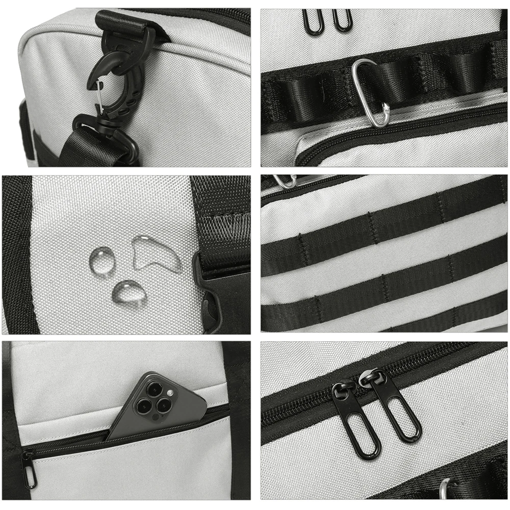 حقيبة ظهر 3 في 1 للسفر سعة 45 لترًا، حقائب رياضية كبيرة مقاومة للماء للصالة الرياضية، حقيبة من القماش الخشن مع حجرة للأحذية وجيب مبلل