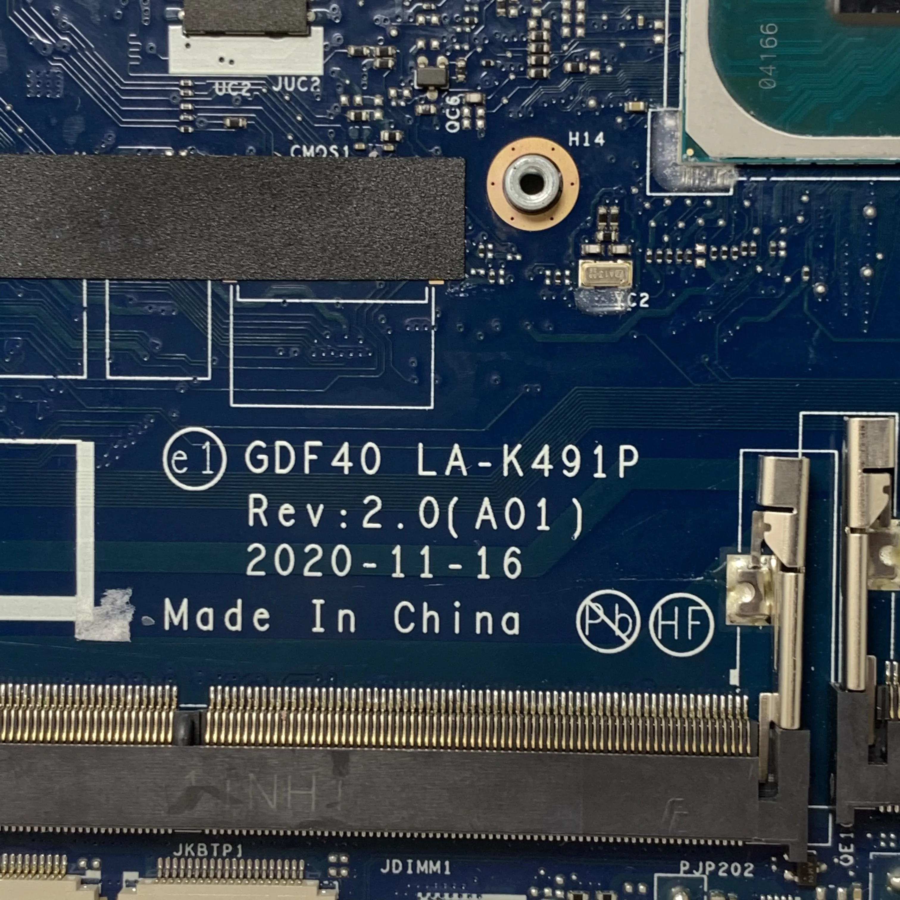 Imagem -04 - para Dell Latitude 5420 Placa-mãe do Portátil com Srk05 I51135g7 Cpu 100 Completo Trabalho Bem Cn047j2x 047j2x 47j2x Gdf40 La-k491p