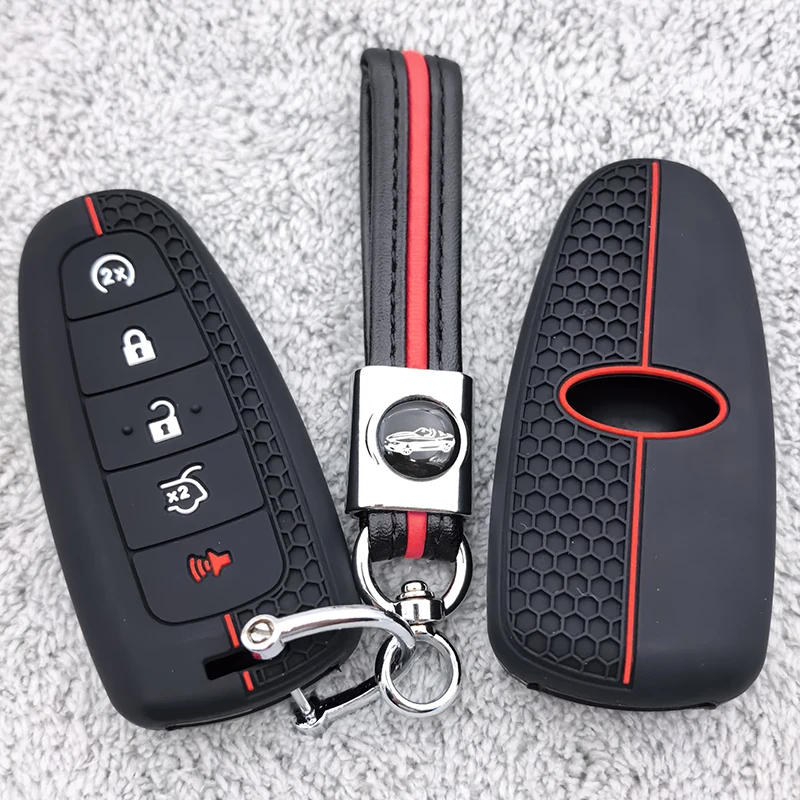 Silicone Car Remote Key Holder Cover Case for Ford Escape Explorer Edge Flex Focus Taurus Lincoln Mks Keychain Shell Accessories
